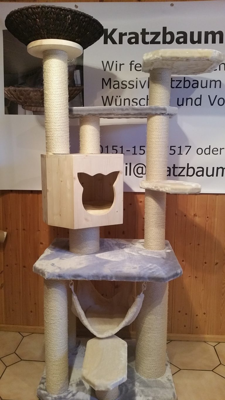 Taoqimiao XXL Kratzbaum Für Große Katzen – Bis 9 Kg, 200 Cm Hoch | Mit 2 Schlafplätzen, 8 Kratzstämmen & Spielzeug
