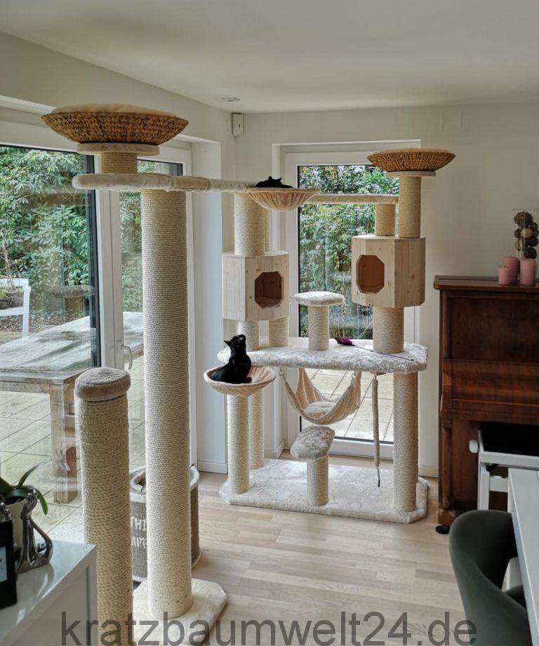 Kratzbaum gigant Kratzbaum XXL für große und schwere Katzen Kratzstamm XXL Liegekorb für Katzen