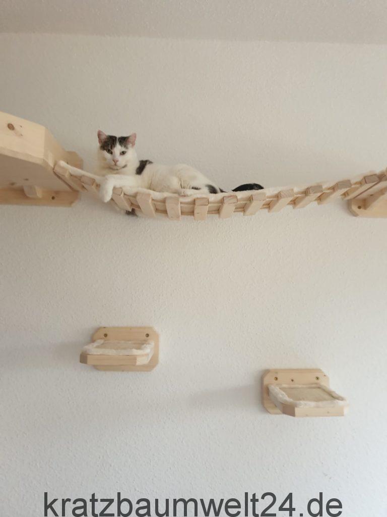 Handgeknüpfte Katzen Hängeschaukel Mit Kissen - Makramee Design Für Drinnen & Draußen